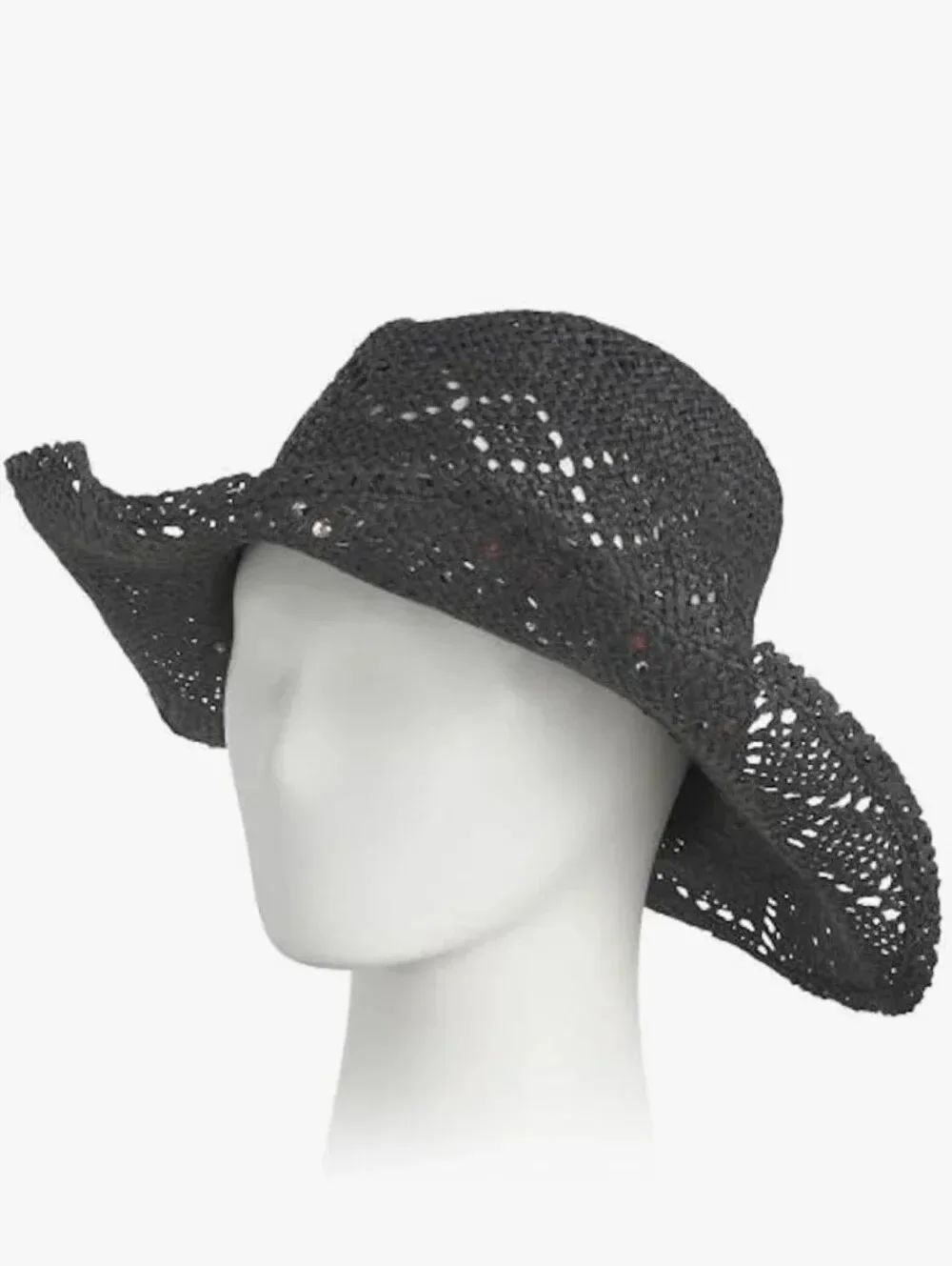 🆕️🤠Ed Hardy Black Straw Cowboy Hat, OS